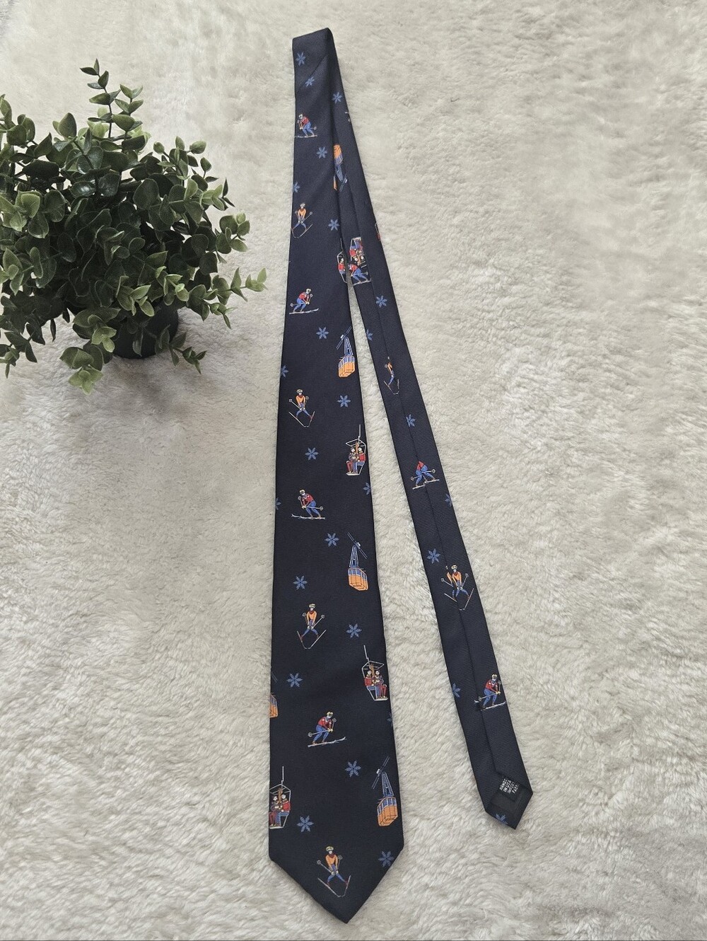 J. Crew Novelty Ski and Gondolas Silk Tie